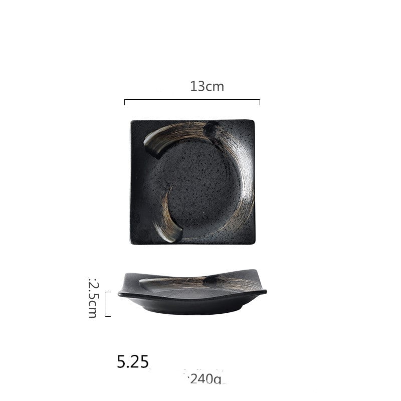 Creative Square Ceramic Sushi and Dessert Plate