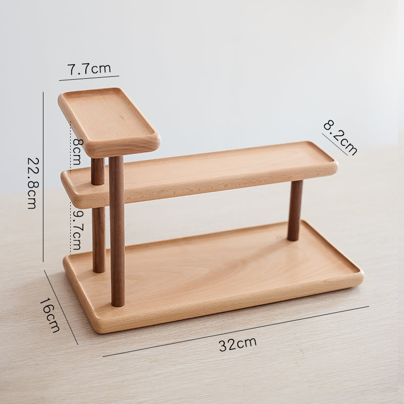 Organizza con Stile: Scaffale da Tavolo in Legno Massello