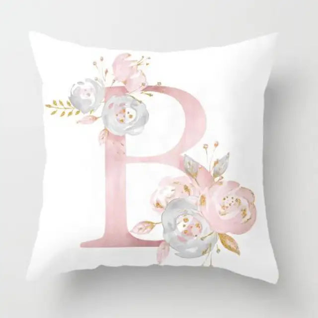 Pillow Letters: Copricuscino in Poliestere con Ricamo di Lettere per una Decorazione Gioiosa