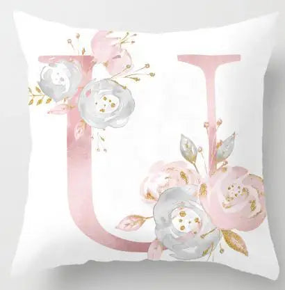 Pillow Letters: Copricuscino in Poliestere con Ricamo di Lettere per una Decorazione Gioiosa