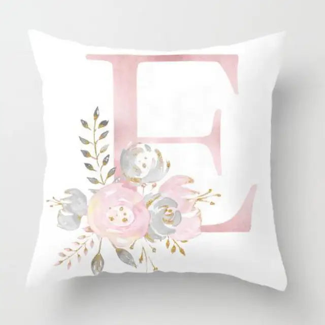 Pillow Letters: Copricuscino in Poliestere con Ricamo di Lettere per una Decorazione Gioiosa