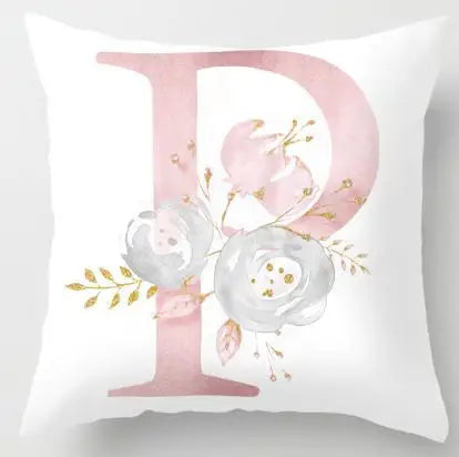 Pillow Letters: Copricuscino in Poliestere con Ricamo di Lettere per una Decorazione Gioiosa