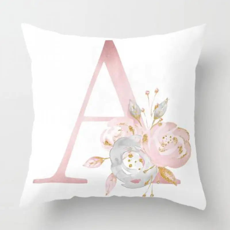 Pillow Letters: Copricuscino in Poliestere con Ricamo di Lettere per una Decorazione Gioiosa