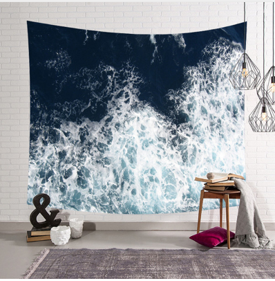 Onda di Mare 3D: Tendaggio da Parete per un Decor Hippie Retro