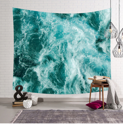Onda di Mare 3D: Tendaggio da Parete per un Decor Hippie Retro