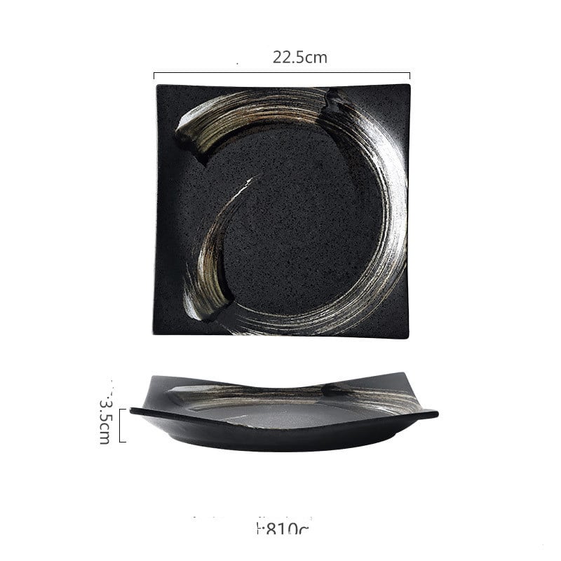 Creative Square Ceramic Sushi and Dessert Plate