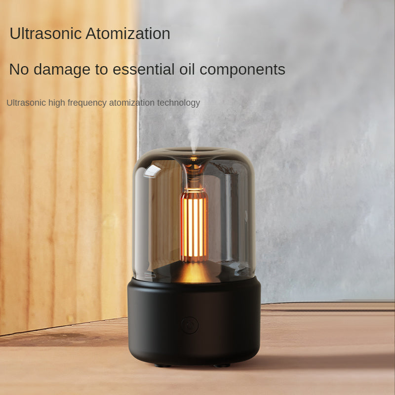 Elfo House - Luce Creativa e Benessere: Diffusore d'Aroma a Luce di Candela USB con Umidificatore Integrato"