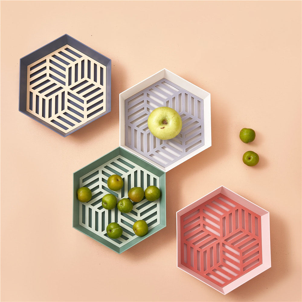 "Geometric Compote - Doppio Cestino per Drenaggio Creativo"