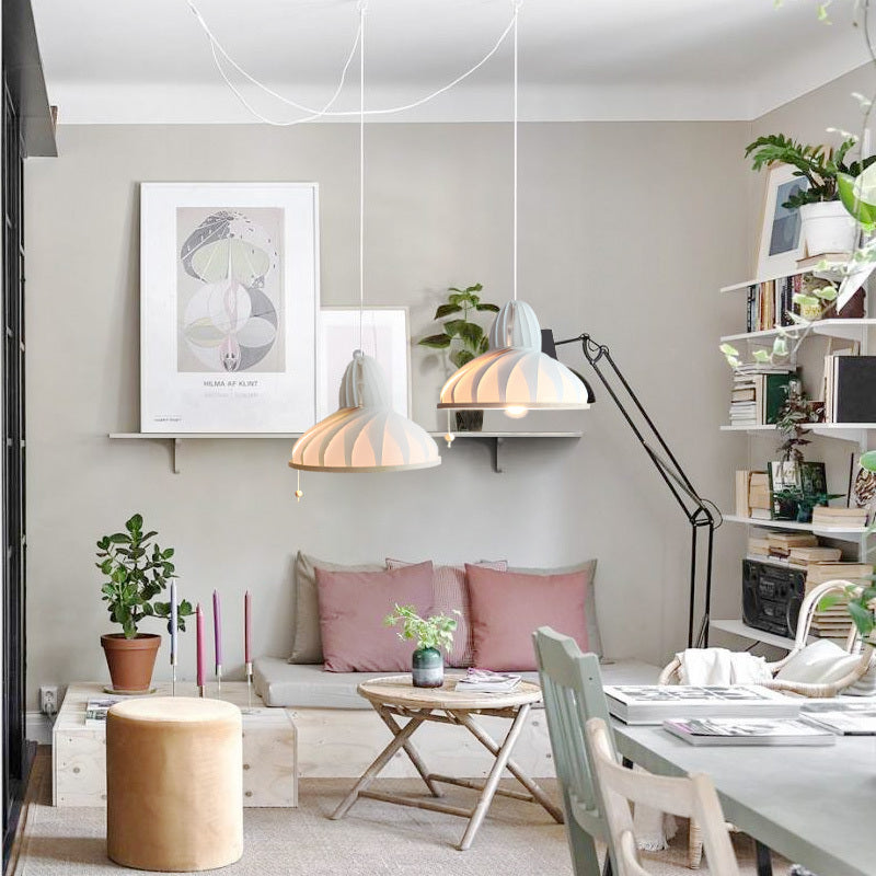 Lampada da Soffitto Creativa in Rete e Carta per Interni Moderni
