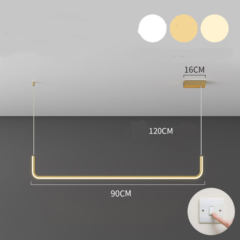 Lampadario Lineare Minimalista per Ufficio e Ristorante