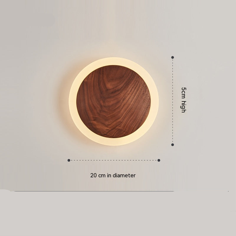 Lampada da Parete in Noce per la Camera da Letto