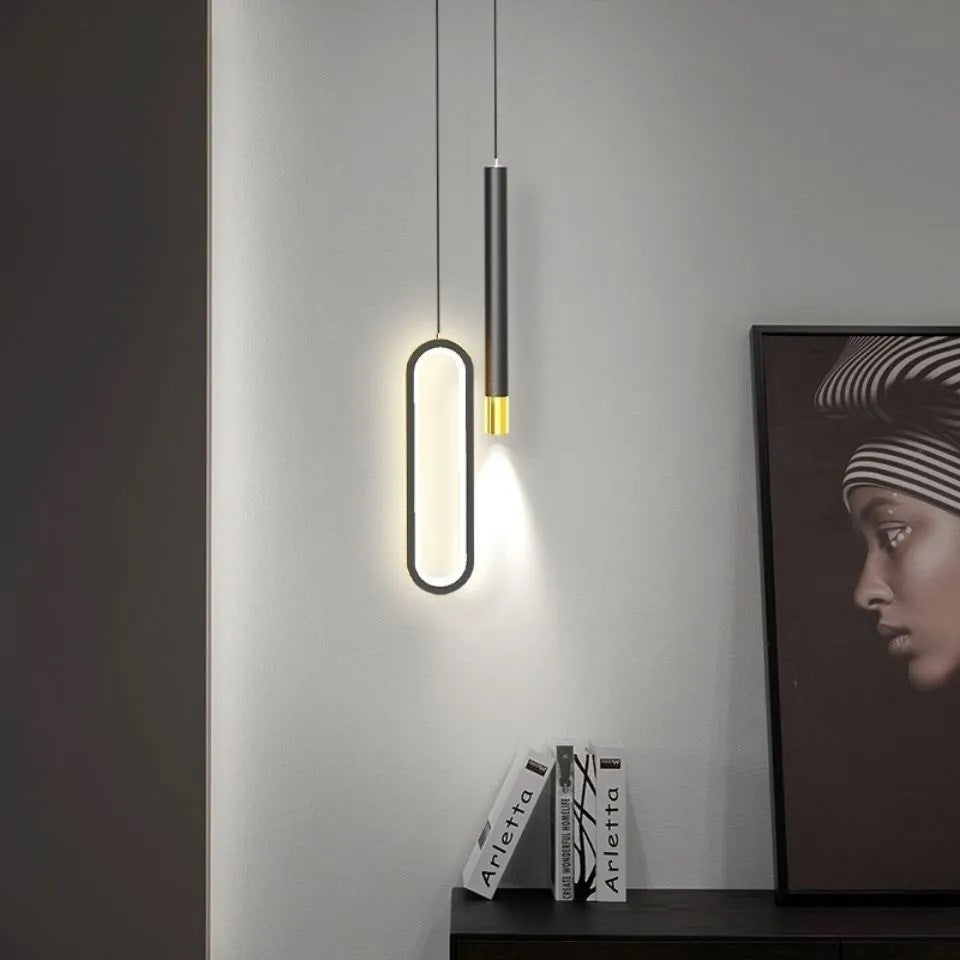 Chandelier Minimalista Nordic Long-Line: Illuminazione Moderna e Creativa