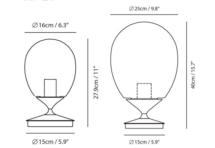 Eleganza Dimmerabile con Lampada da Tavolo in Metallo