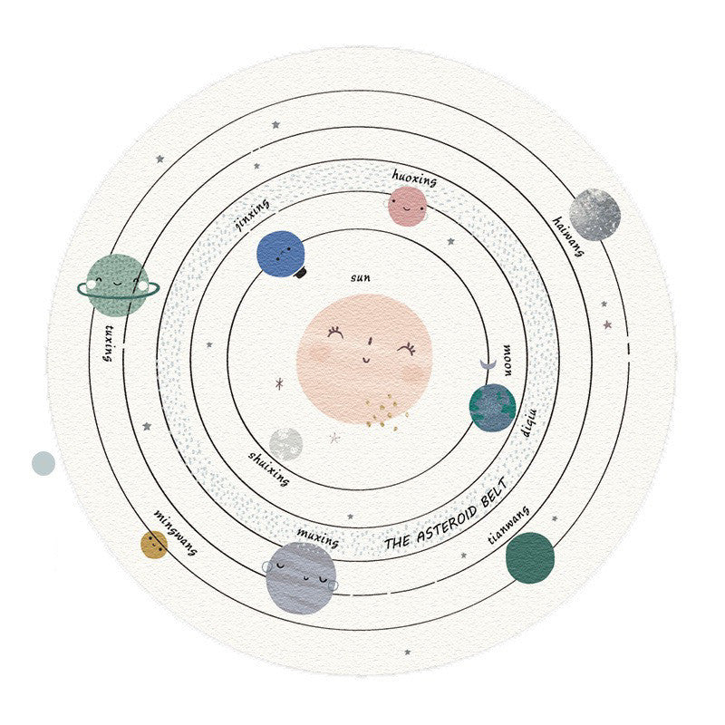 "Circolo di Stile: Tappeto Rotondo per la Stanza dei Bambini"