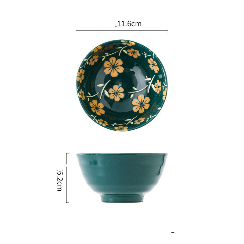Small Underglaze Ceramic Rice and Dessert Bowl