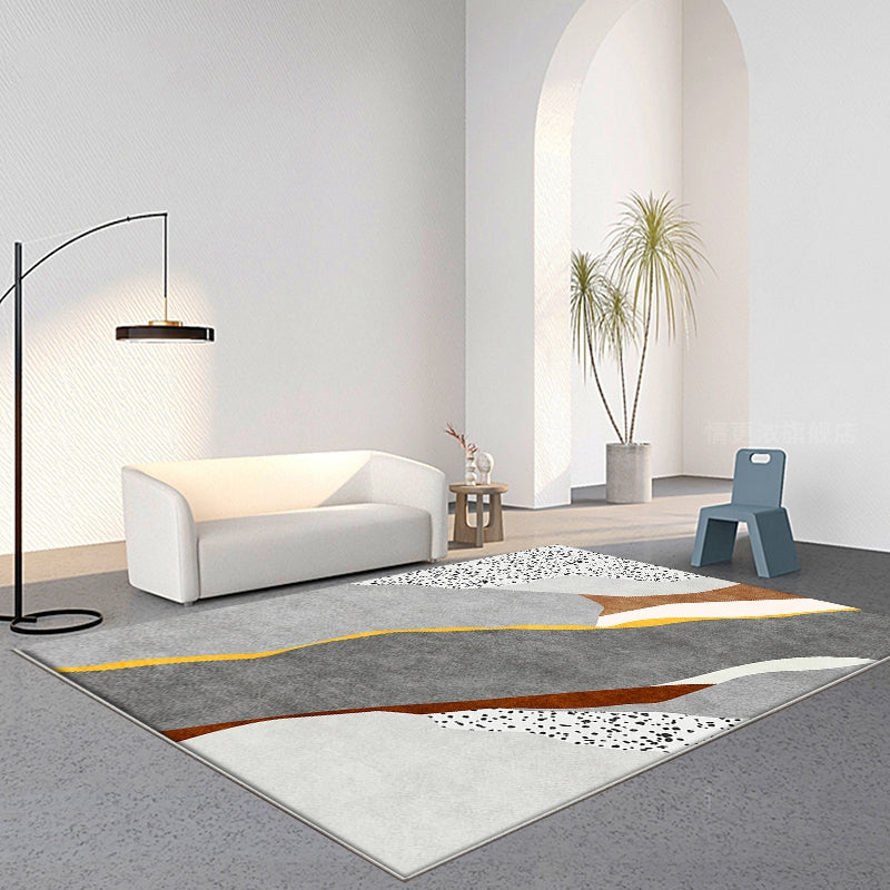 Tappeto Nordic Abstract Art: Eleva il Design del Tuo Soggiorno con Stile e Comfort