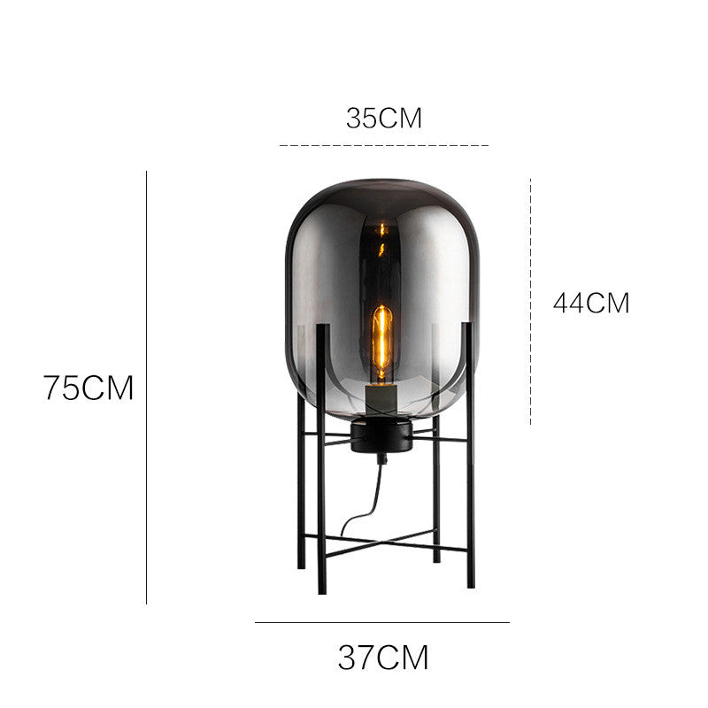 "Lampada da Tavolo Tetrapod in Vetro: Stile Scandinavo Industriale Moderno"