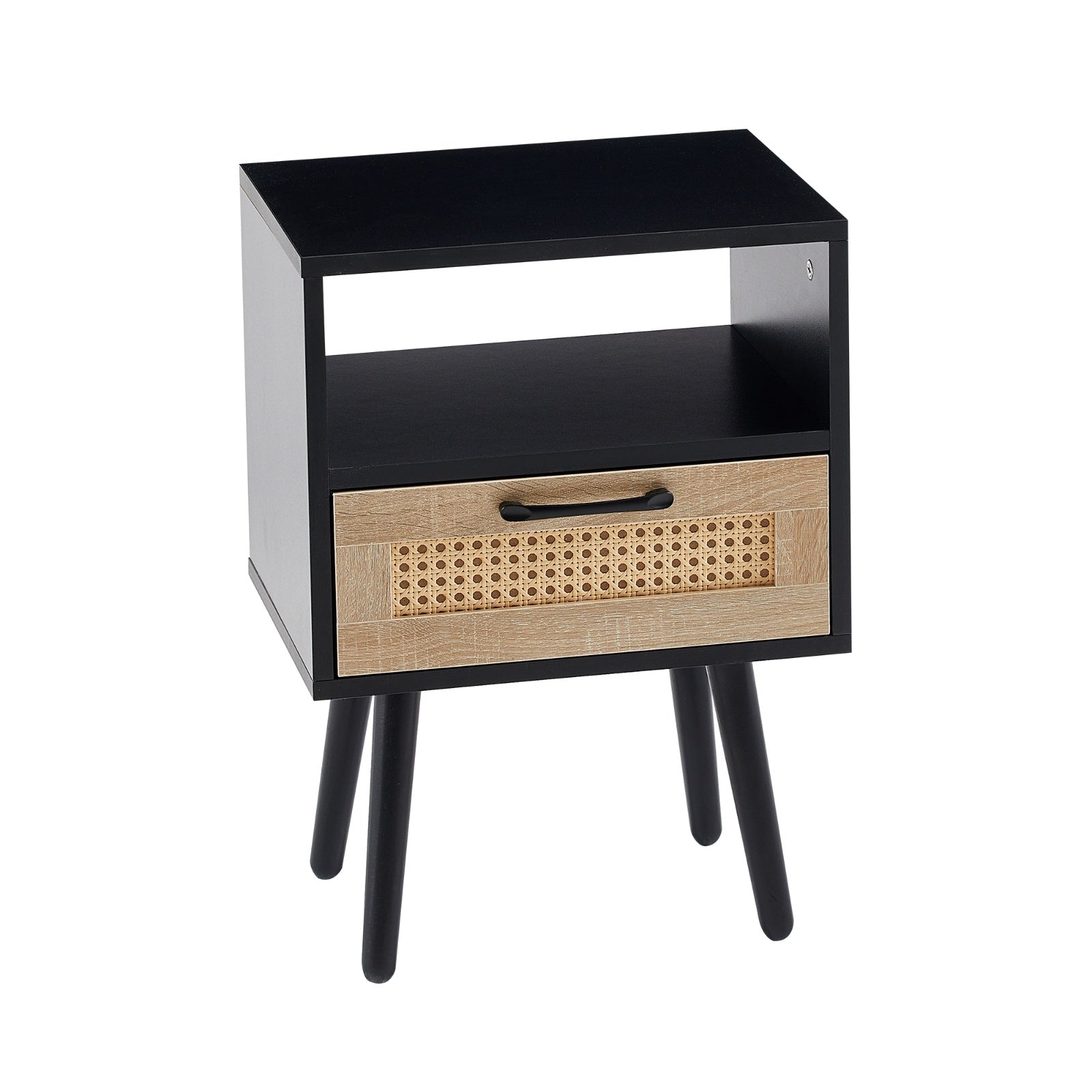 Tavolino Moderno in Rattan con Cassetto - Eleganza Naturale per la Tua Casa