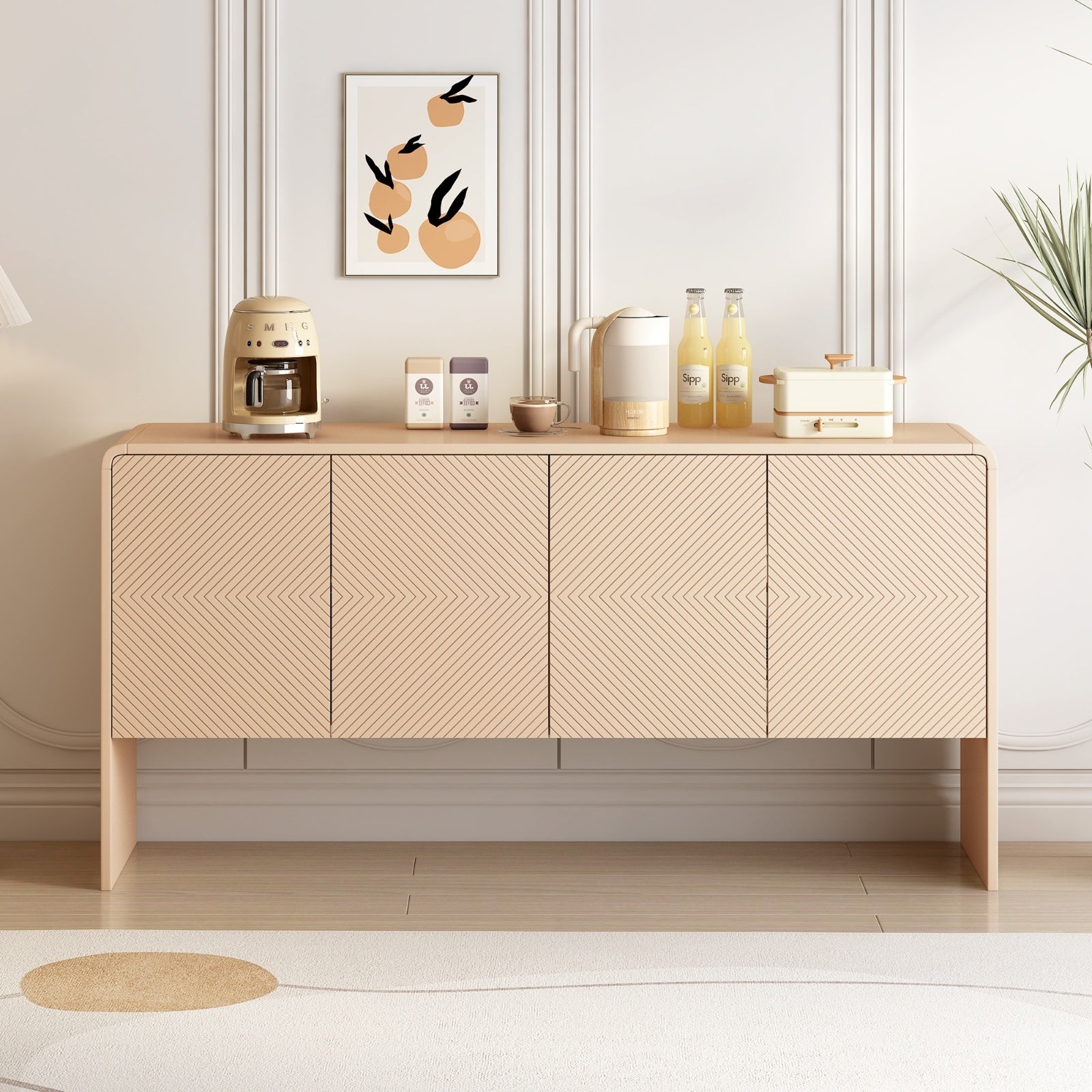 Credenza Minimalista Trexm 60L - Eleganza Lineare e Funzionalità Senza Tempo