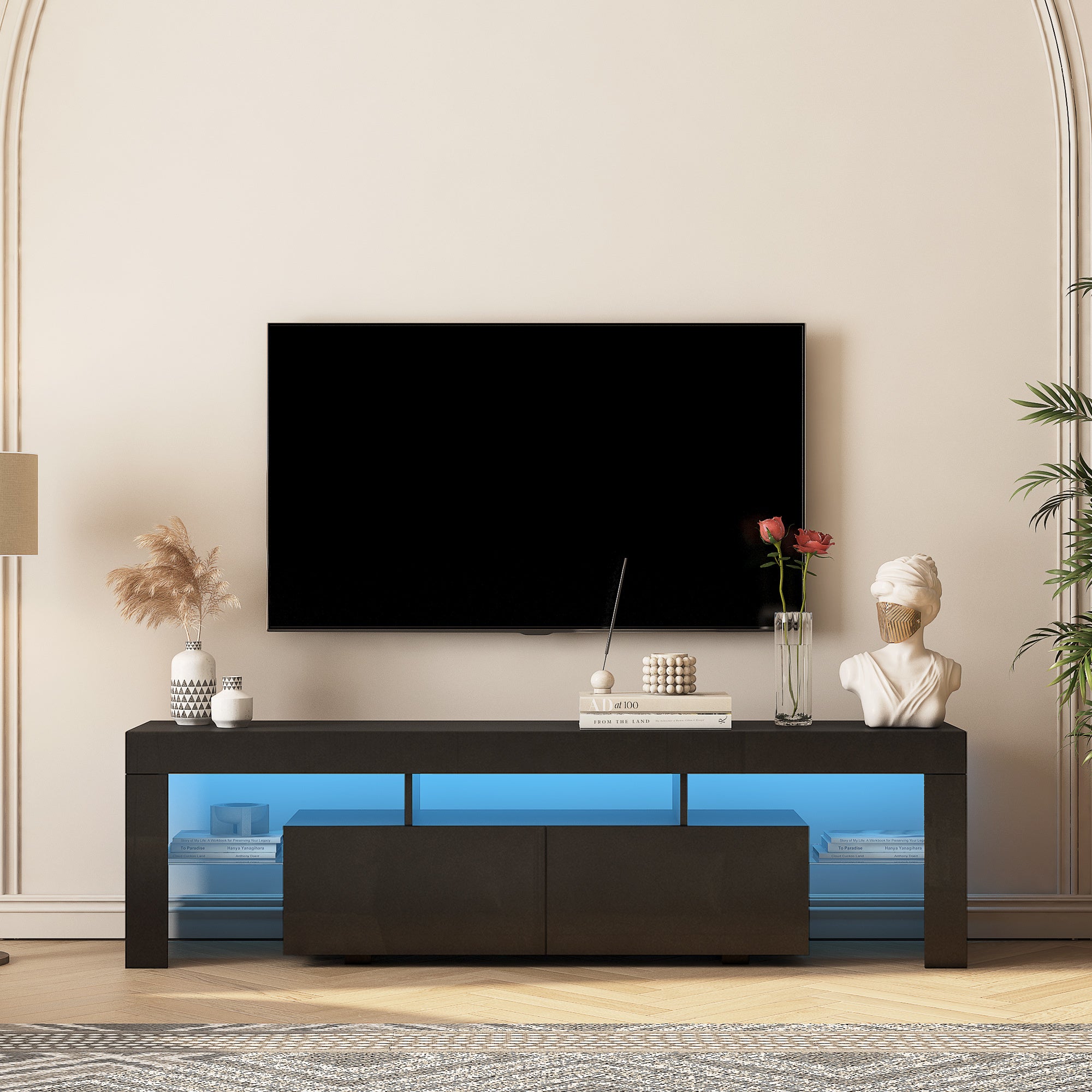 Console TV Moderna con Luci LED - Eleganza Luminosa per il Tuo Soggiorno