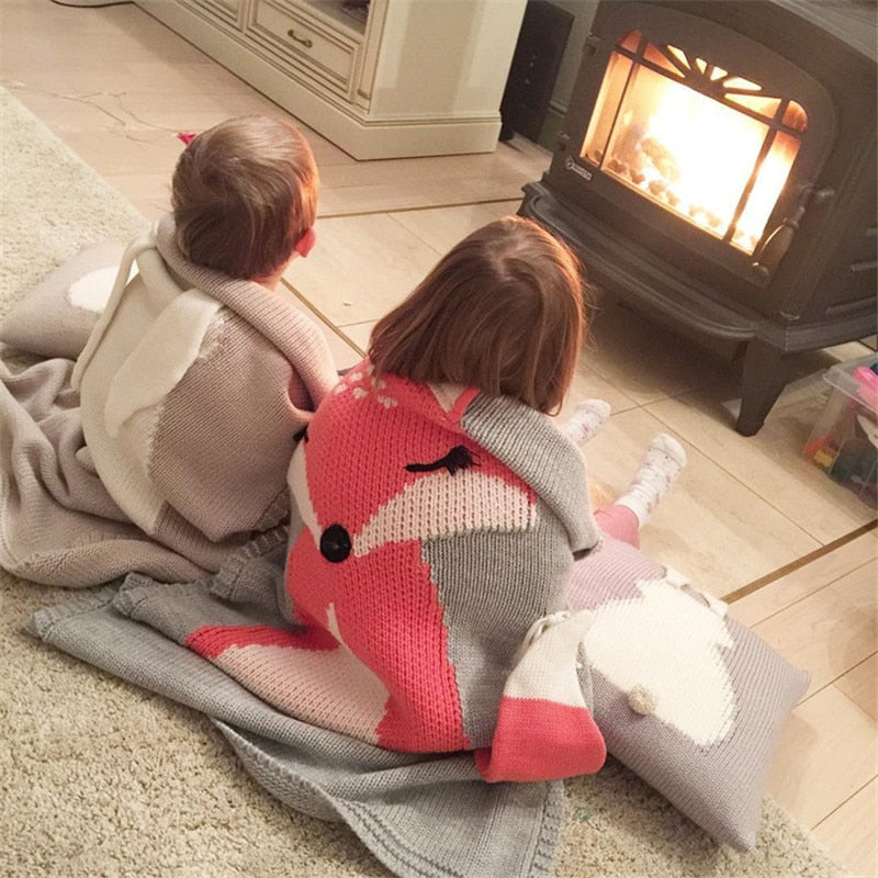 Coccole Avvolgenti: Coperta per Bambini con Adorabili Volpi, Morbida e Calda