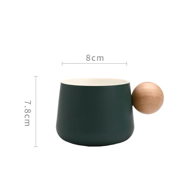 Tazza da Caffè con Manico in Legno: Eleganza e Comfort in Ogni Sorso