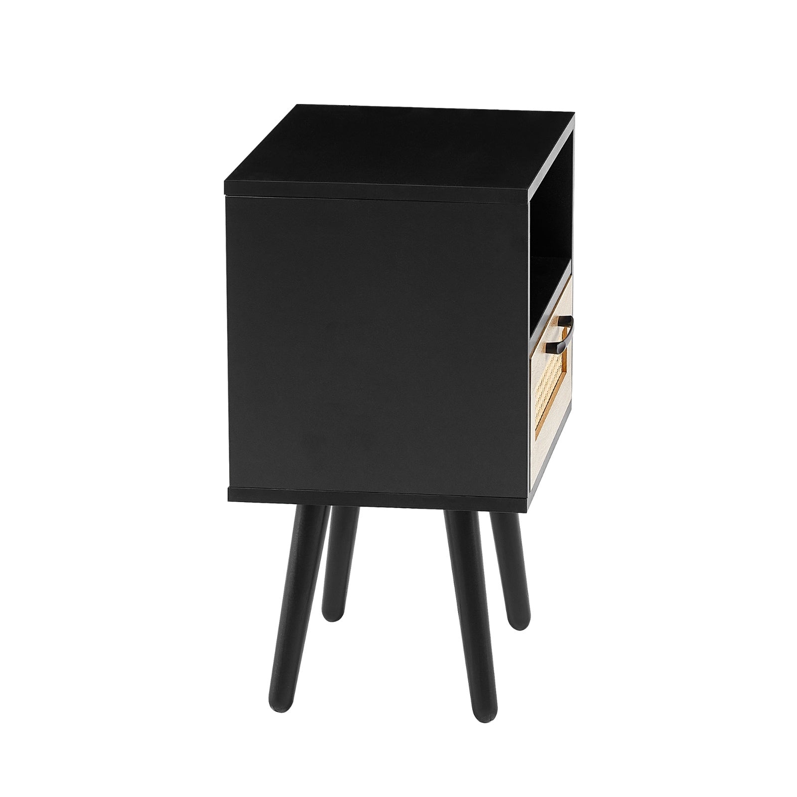 Tavolino Moderno in Rattan con Cassetto - Eleganza Naturale per la Tua Casa