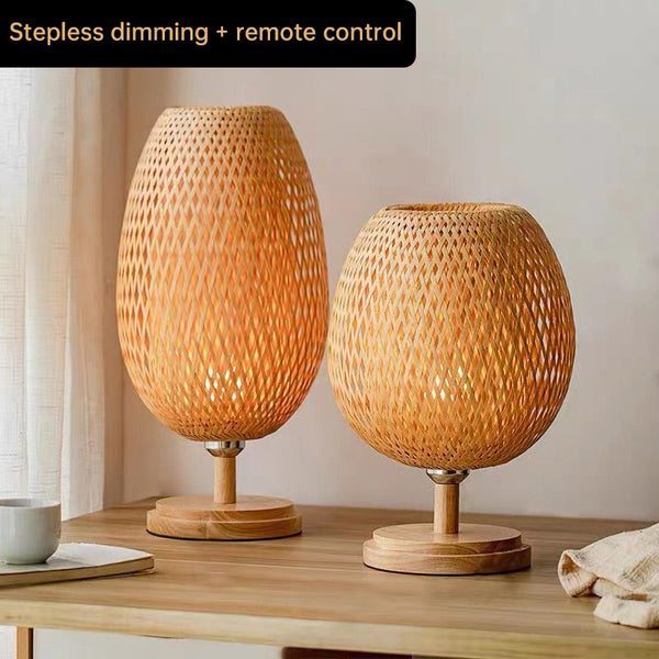 Lampada da Tavolo in Bambù Stile Zen Giapponese - Illumina la Tua Vita con Eleganza Serena