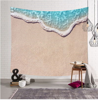 Onda di Mare 3D: Tendaggio da Parete per un Decor Hippie Retro