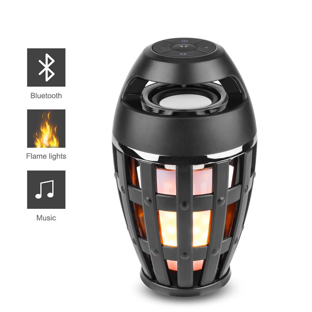 Lanterna da Campeggio con Altoparlante Bluetooth e Effetto Fiamma