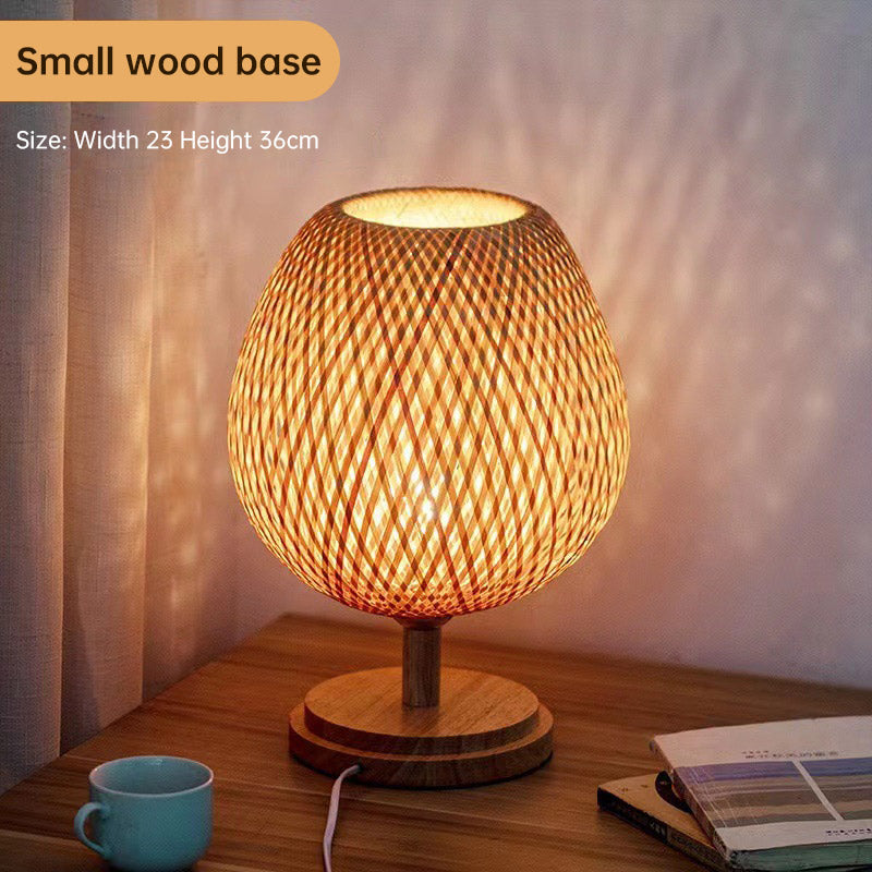 Lampada da Tavolo in Bambù Stile Zen Giapponese - Illumina la Tua Vita con Eleganza Serena