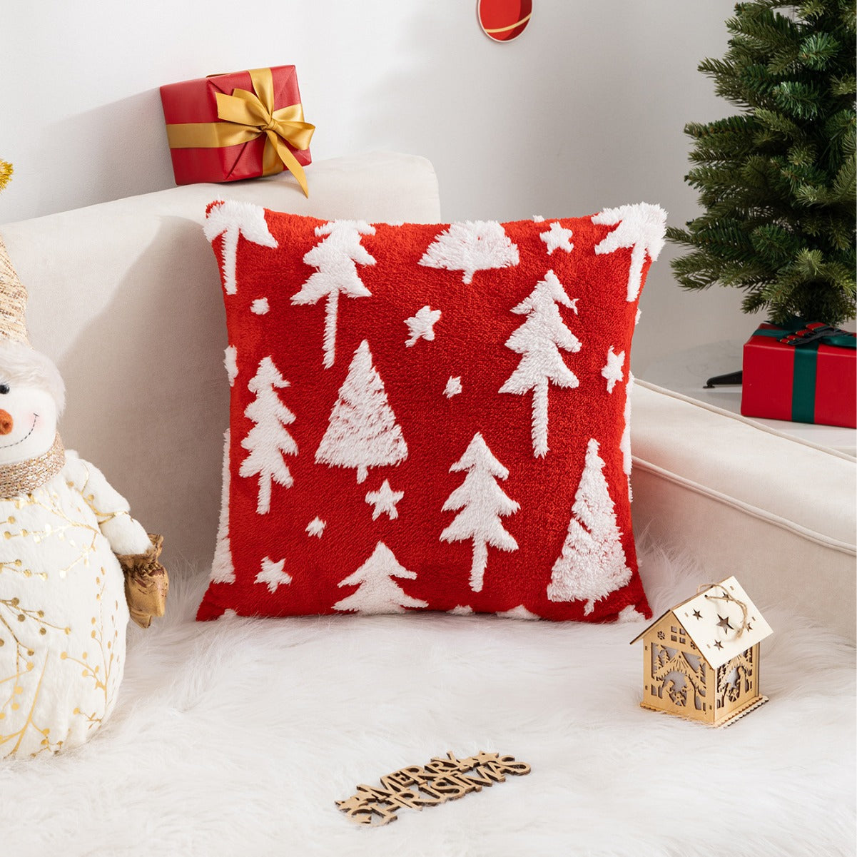 Federa Cuscino Natalizia in Velluto - Magia delle Feste in Casa Tua