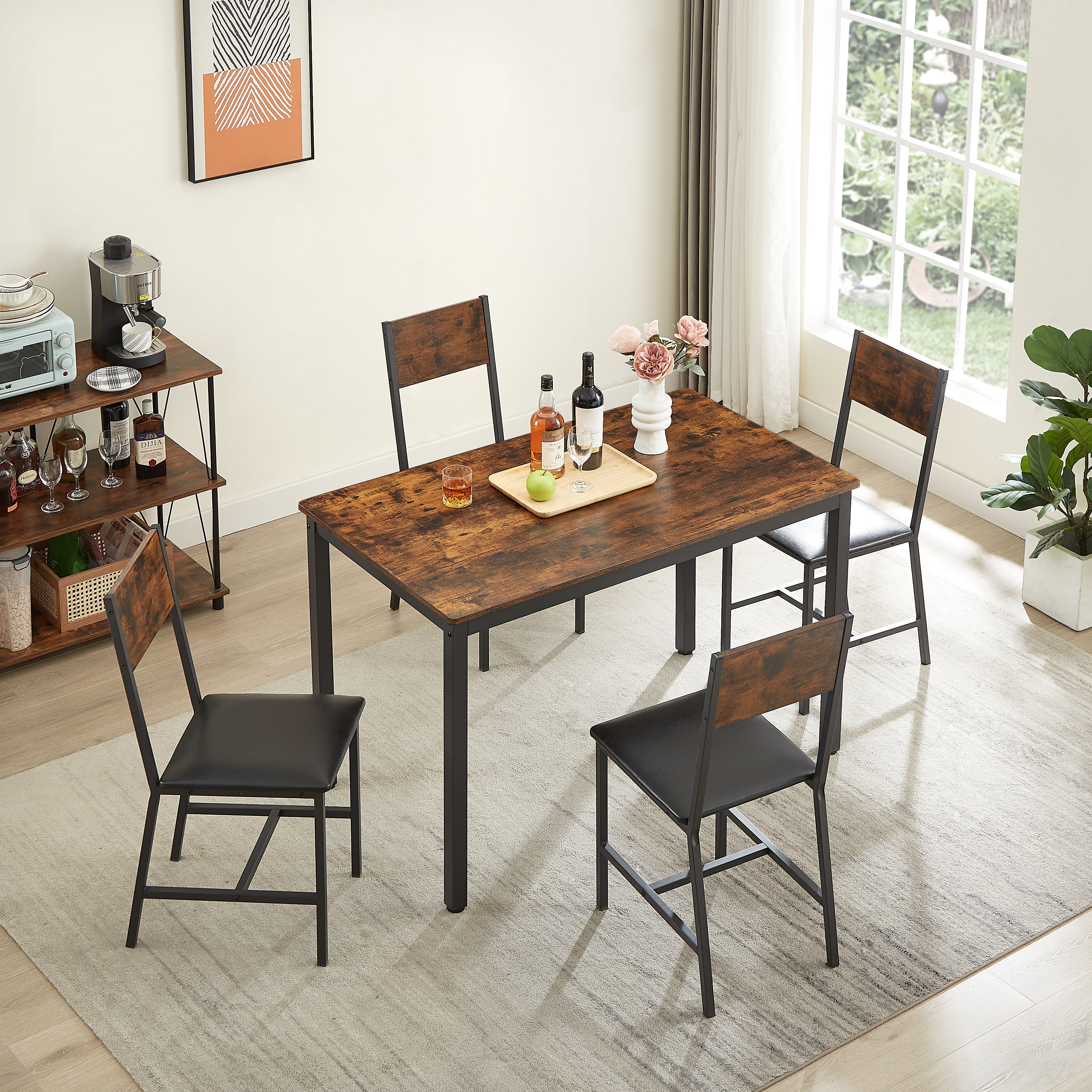 Ensemble Rustico: Il Tuo Spazio da Pranzo Completo