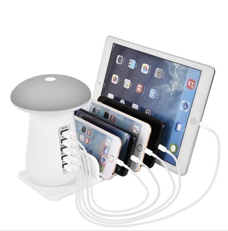 Lampada Fungo con Caricatore Multi-Porta Quick Charger 3.0