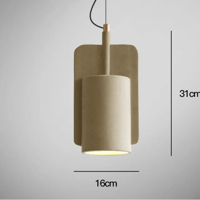 Eleganza Geometrica con Lampada a Sospensione in Cemento