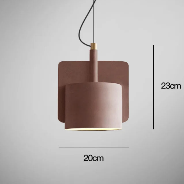 Eleganza Geometrica con Lampada a Sospensione in Cemento