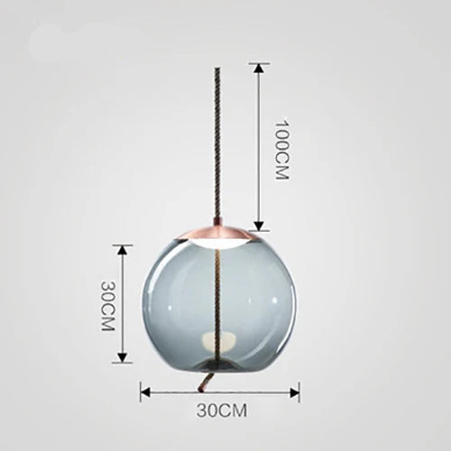 Lampada a Sospensione Nordic LED in Vetro – Design Moderno e Illuminazione Elegante