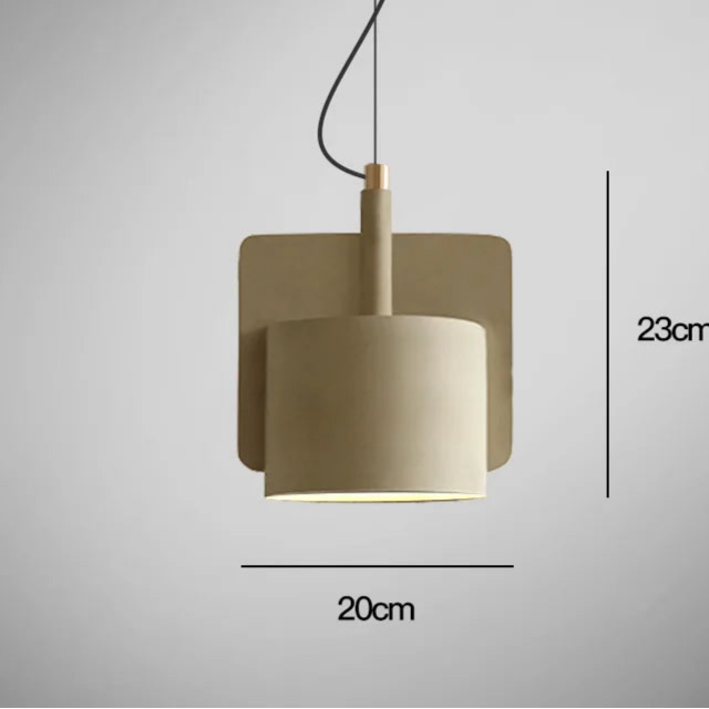 Eleganza Geometrica con Lampada a Sospensione in Cemento