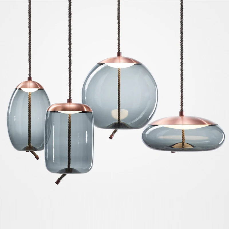 Lampada a Sospensione Nordic LED in Vetro – Design Moderno e Illuminazione Elegante