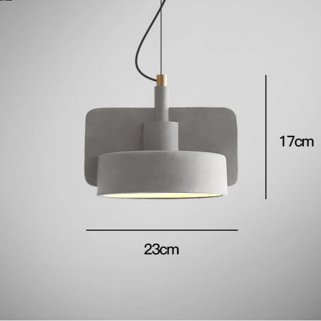 Eleganza Geometrica con Lampada a Sospensione in Cemento