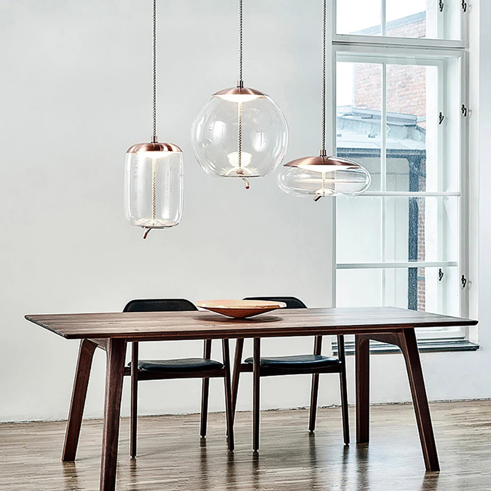 Lampada a Sospensione Nordic LED in Vetro – Design Moderno e Illuminazione Elegante