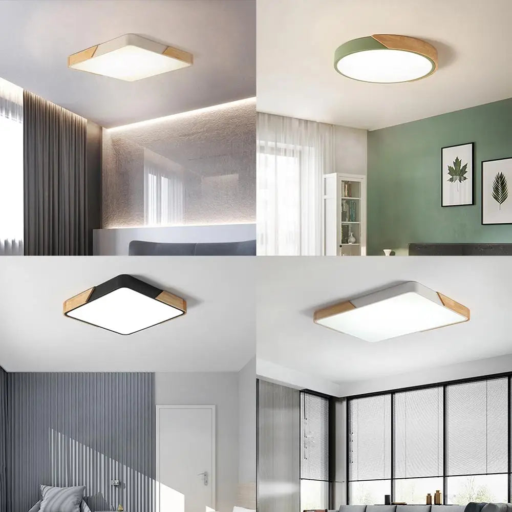 Plafoniera LED in Legno - Eleganza e Funzionalità per Ogni Ambiente