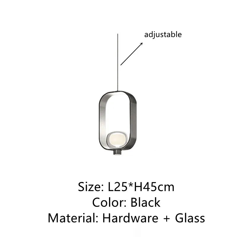Lampadario a LED Nero Nordico - Eleganza e Raffinatezza per Ogni Ambiente