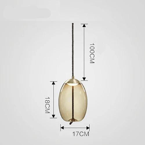 Lampada a Sospensione Nordic LED in Vetro – Design Moderno e Illuminazione Elegante