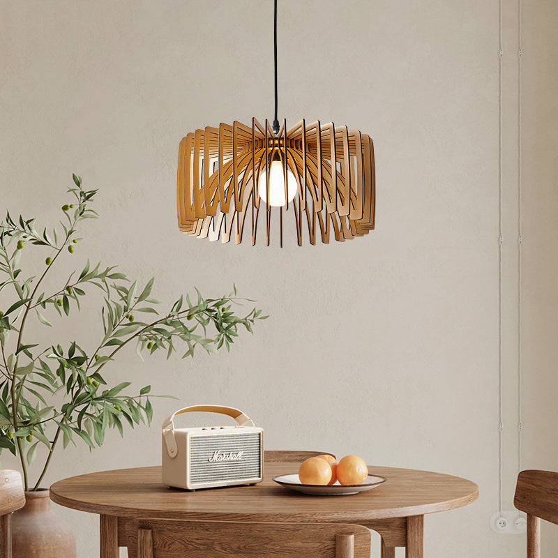 Lampada da Soffitto in Legno Artigianale con Stile Zen