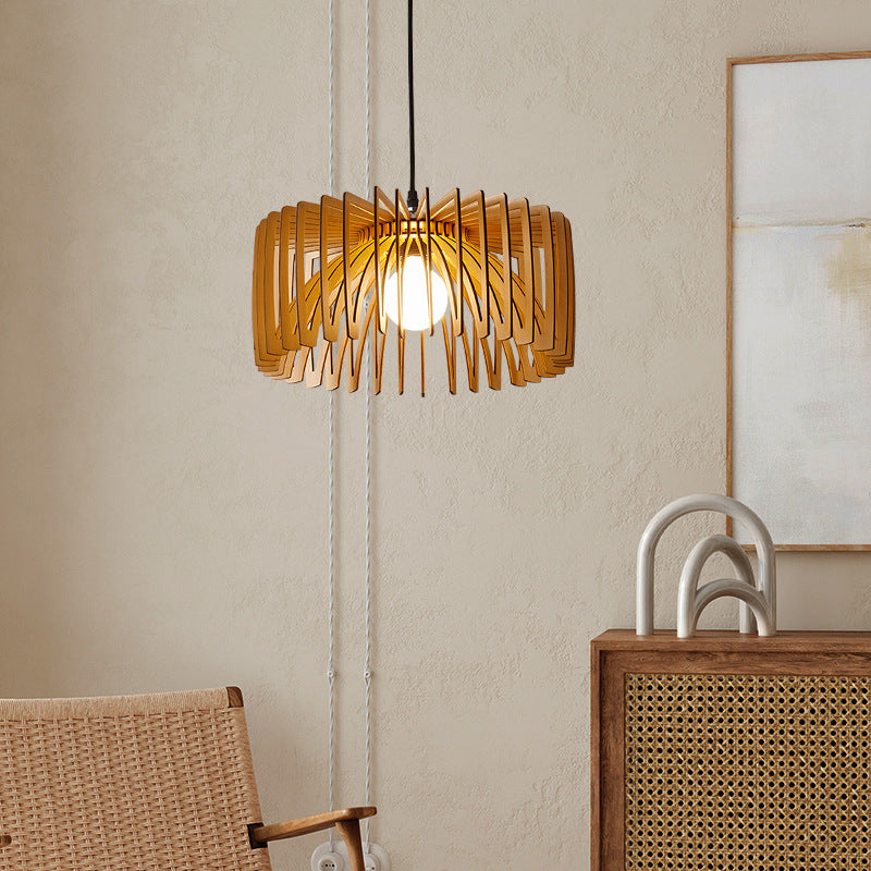 Lampada da Soffitto in Legno Artigianale con Stile Zen
