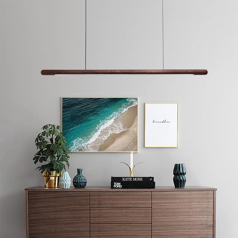Lampada a Sospensione Nordic in Legno Massello – Design Moderno e Illuminazione Naturale