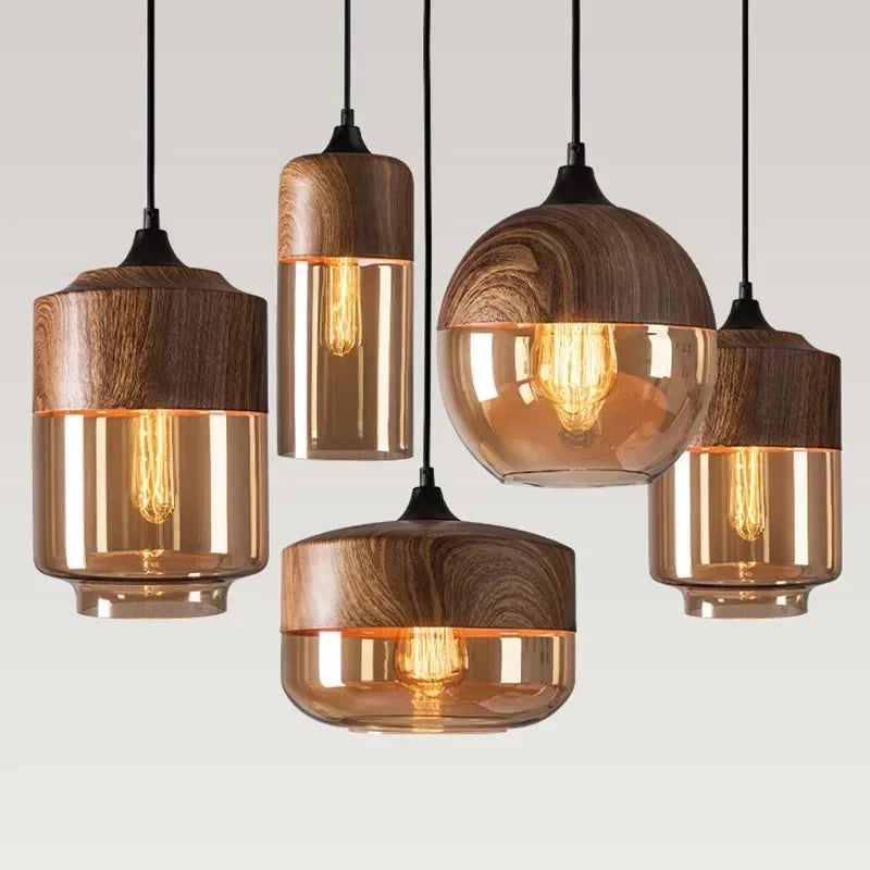 Lampadario Nordico in Legno Artistico – Design Moderno e Atmosfera Accogliente