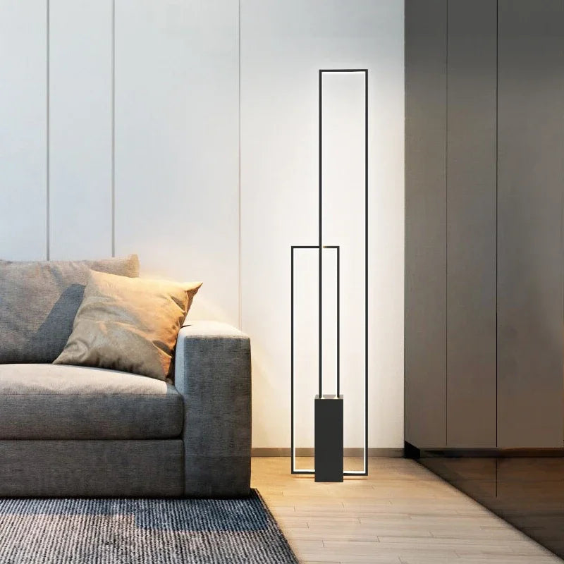 Lampada da Terra Nordica Geometrica - Eleganza e Minimalismo per Ogni Ambiente