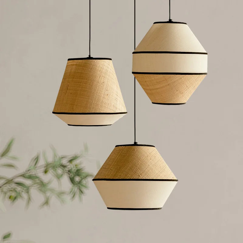 Lampada a Sospensione Wabi-Sabi in Rattan: Eleganza Bohemien per la Tua Casa
